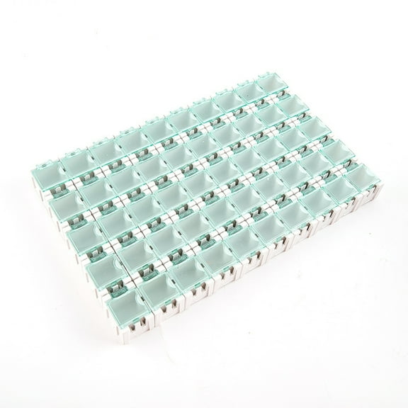 Pack Of 50 ABS Plastic Component Storage Boxes For Resistors Parts Organizers