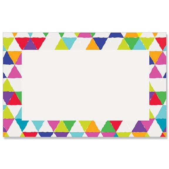 Pack Of 50, Bright Mosaic Border Enclosure Card 3.5" X 2-1/4" Made In USA