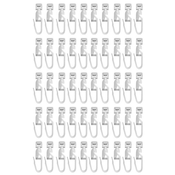Pack Of 50 Curtain Gliders with Hook For Smooth Sliding In Tracks For Home And Office Use