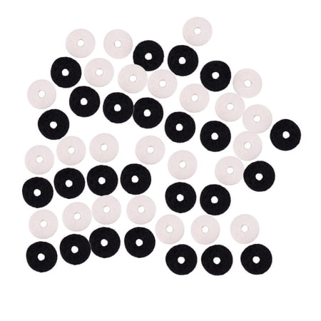 Pack Of 50 Felt Guitars Strap Block Gaskets Washers Black Musical Instrument Accessory