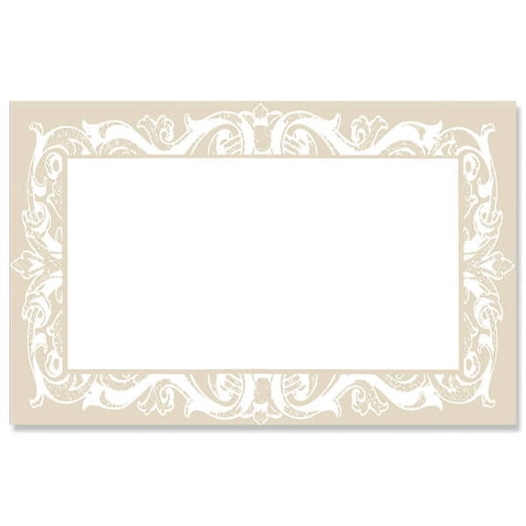 Pack Of 50, Pearl Lace Border Enclosure Card 3.5" X 2-1/4" Made In USA