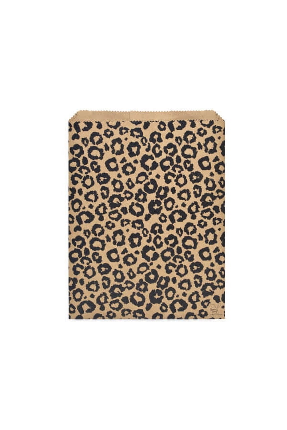 Pack Of 500, 12 x 15" Leopard Paper Merchandise Bags 35Lb 100% Recycled Made in USA