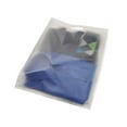 thumbnail image 1 of Pack Of 500, 14 X 3 X 21" Frosted Solid Clear Merchandise Bags W/Die Cut Handle 2.5 Mil, 1 of 1