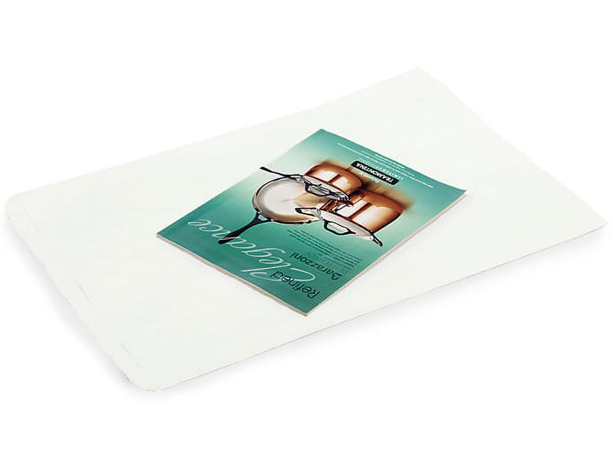 Pack Of 500, 14 x 3 x 21" Solid White Paper Merchandise Bags Made in USA