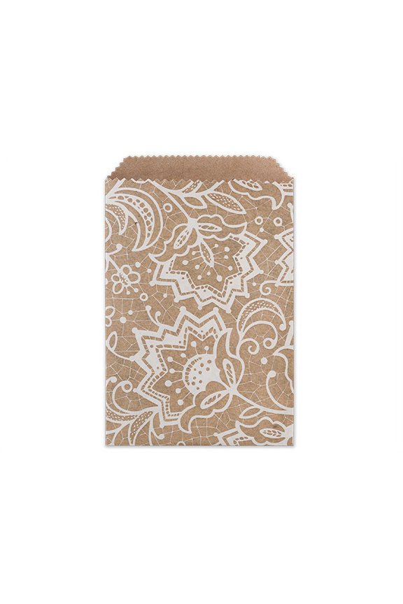 Pack Of 500, 4.75 x 6.75" Lace Paper Merchandise Bags 30Lb Made in USA