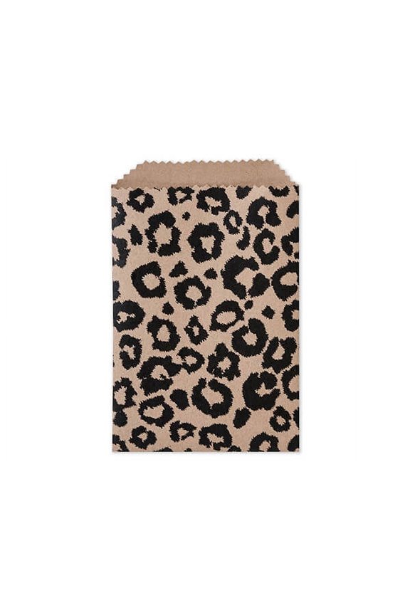Pack Of 500, 4.75 x 6.75" Leopard Paper Merchandise Bags 30Lb Made in USA