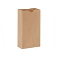 thumbnail image 1 of Pack Of 500, 4 Lb 100% Recycled Solid Kraft Paper Gift Sacks 5 x 3-1/8 x 9-5/8" Made in USA, 1 of 1