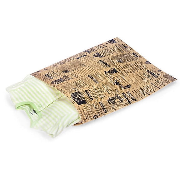 Pack Of 500, Newsprint 12 X 15" Merchandise Bags 100% Recycled, Made in USA