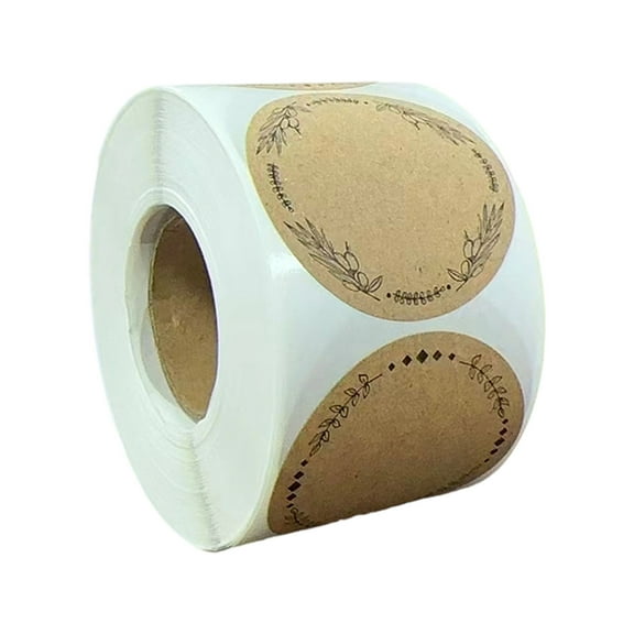 Pack Of 500 Paper Round Adhesive Labels Homemade Love Text Sticker Set For Baking Gift Home Decors And Crafting