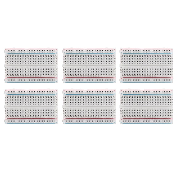 Pack Of 6 400 Point Breadboard Kit Solderless Breadboards For Circuits Pcb Board