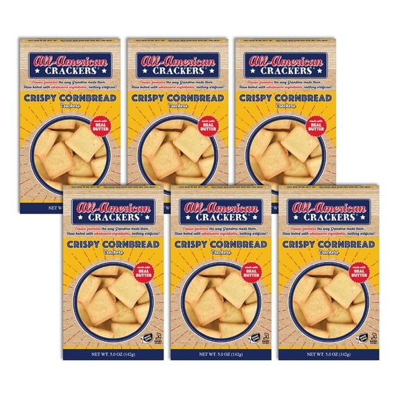 (Pack Of 6) All American Cracker Cornbread Crispy 5 Oz