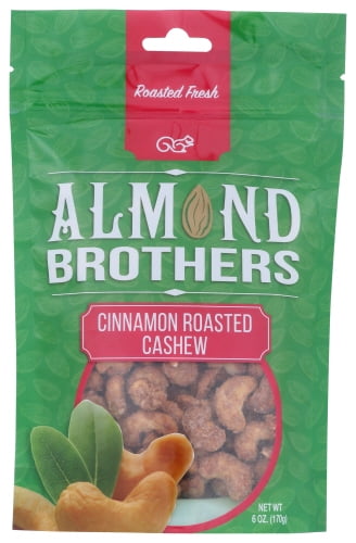 (Pack Of 6) Almond Brothers Cashews Cinnamon 5 Oz