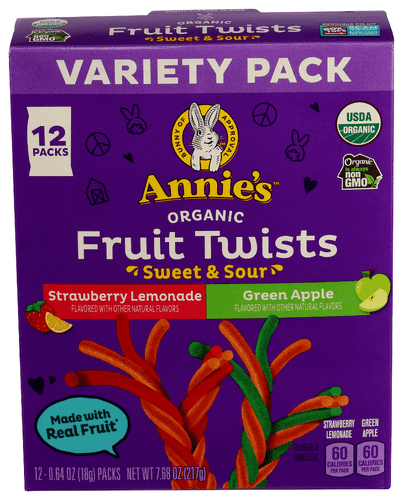 (Pack Of 6) Annies Homegrown Fruit Snack Twist Variety Pack 12Pc 7.68 Oz