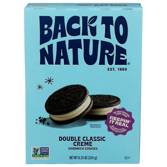 (Pack Of 6) Back To Nature Cookies Sweet Double Classic Creme 8.25 Oz