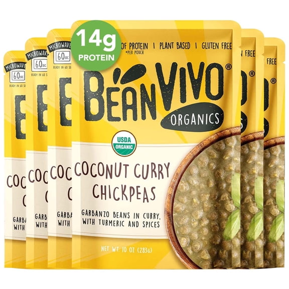 (Pack Of 6) Beanvivo Beans Chickpea Coconut Curry Organic 10 Oz
