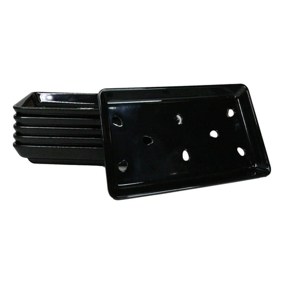 Pack Of 6 Black Neta Zara Sushi Case Sashimi Plates With Drip Holes 8.5" By 5"