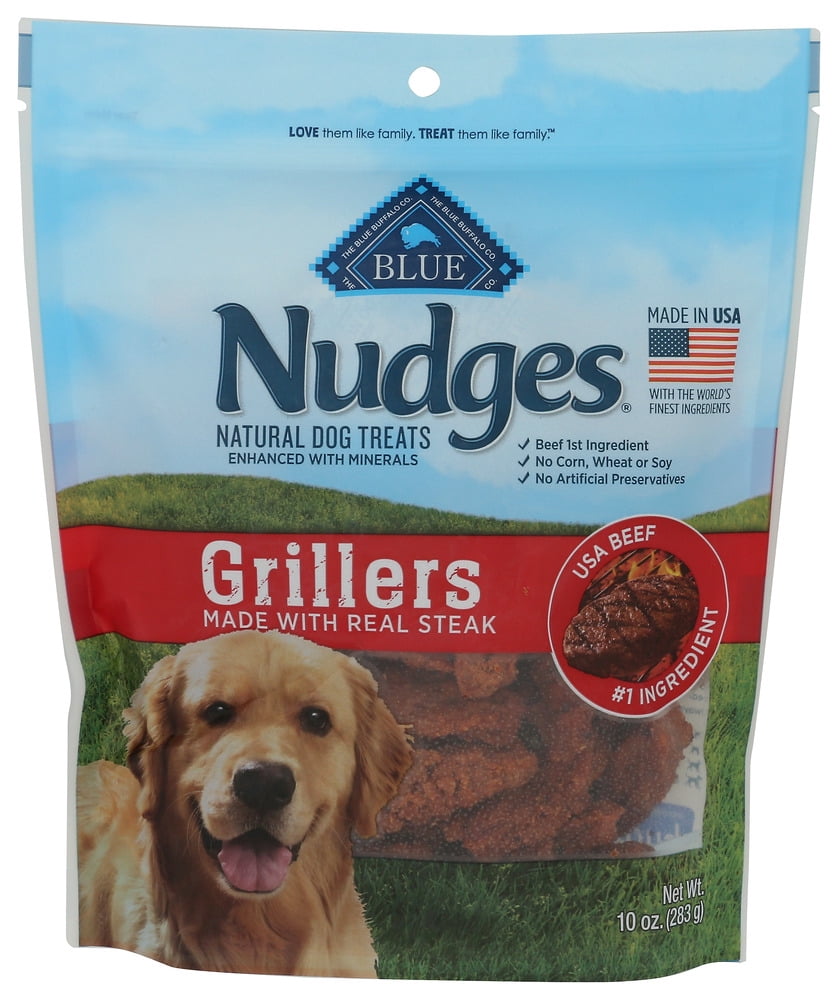 (Pack Of 6) Blue Buffalo Treats Dog NUDGES Steak 10 Oz