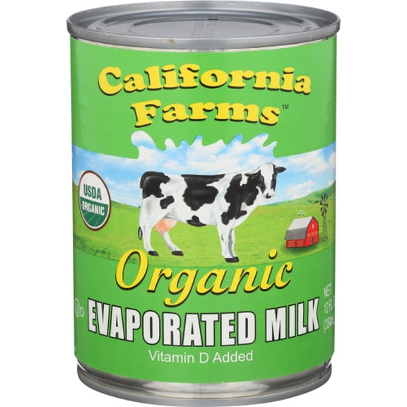 (Pack Of 6) California Farms Milk Evaporated Organic 12 Fl Oz