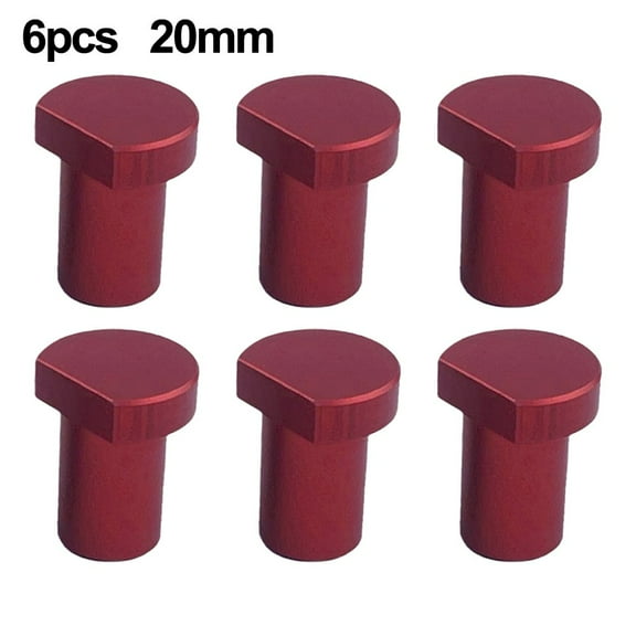 Pack Of 6 Clamping Jaws for Flat Clamping Aluminium Alloy Bench Clamp Workbench 20mm Red