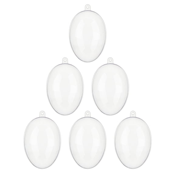 Pack Of 6 Clear Plastic Sphere Ornaments Transparents Fillable Baubles Decorations for Christmas Tree Parties Supplies