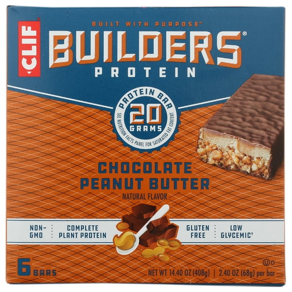 (Pack Of 6) Clif Build Bar Chocolate Peanut Butter 14.4 Oz