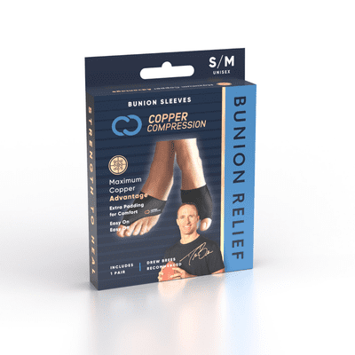 (Pack Of 6) Copper Compression Sleeve Bunion Small/Medium 1 Each