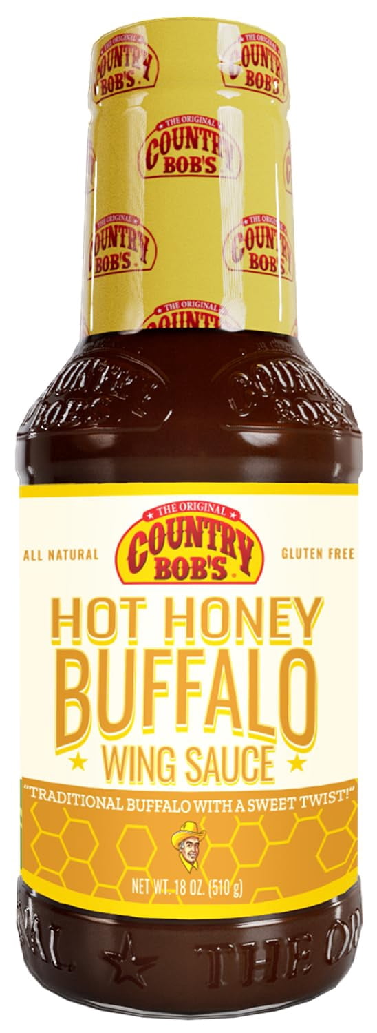(Pack Of 6) Country Bobs Sauce Hot Honey Buffalo Wing 18 Oz
