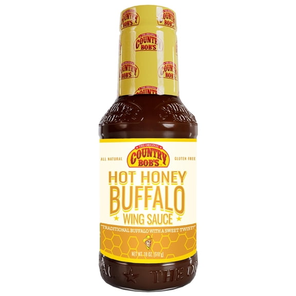 (Pack Of 6) Country Bobs Sauce Hot Honey Buffalo Wing 18 Oz