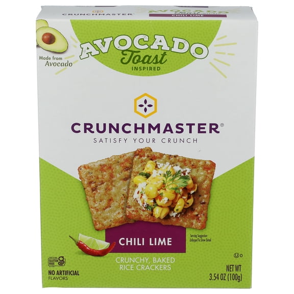 (Pack Of 6) Crunchmaster Cracker Avocado Chili Lime Box 3.54 Oz