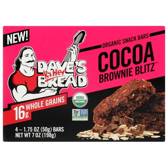 (Pack Of 6) Daves Killer Bread Bar 4MP Cocoa Brown Blitz W 7 Oz
