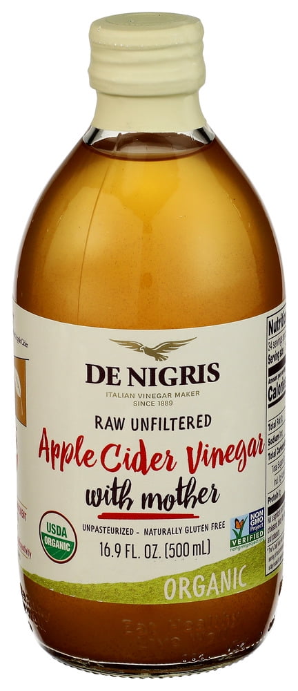 (Pack Of 6) De Nigris Vinegar Apple Cider Unfiltered Organic 17 Oz