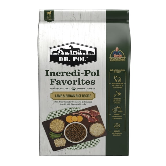 (Pack Of 6) Dr Pol Food Dog Dry Lamb Brown Rice 6 Lb