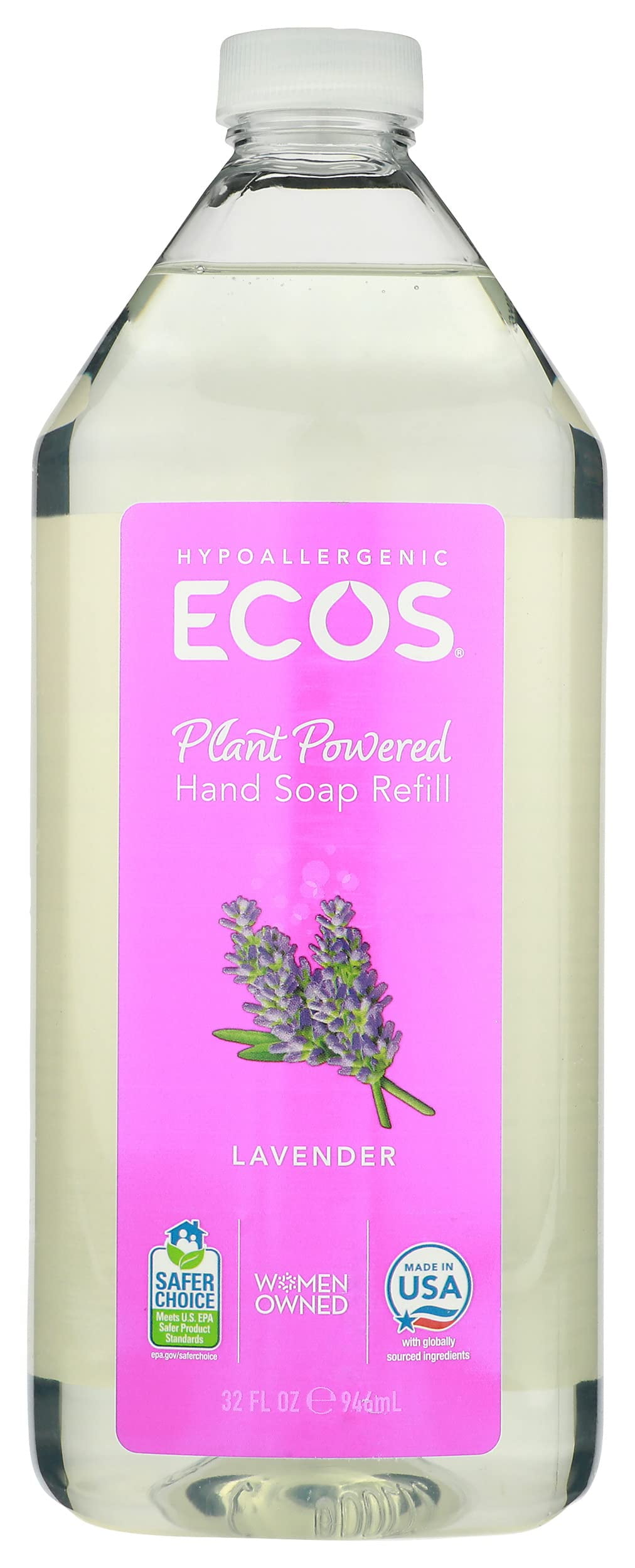 (Pack Of 6) ECOS Hand Soap Lavender Refill 32 Oz