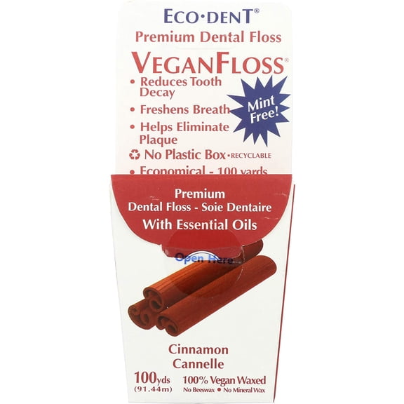 (Pack Of 6) Eco Dent Vegan Floss Cinnamon 100 Yards