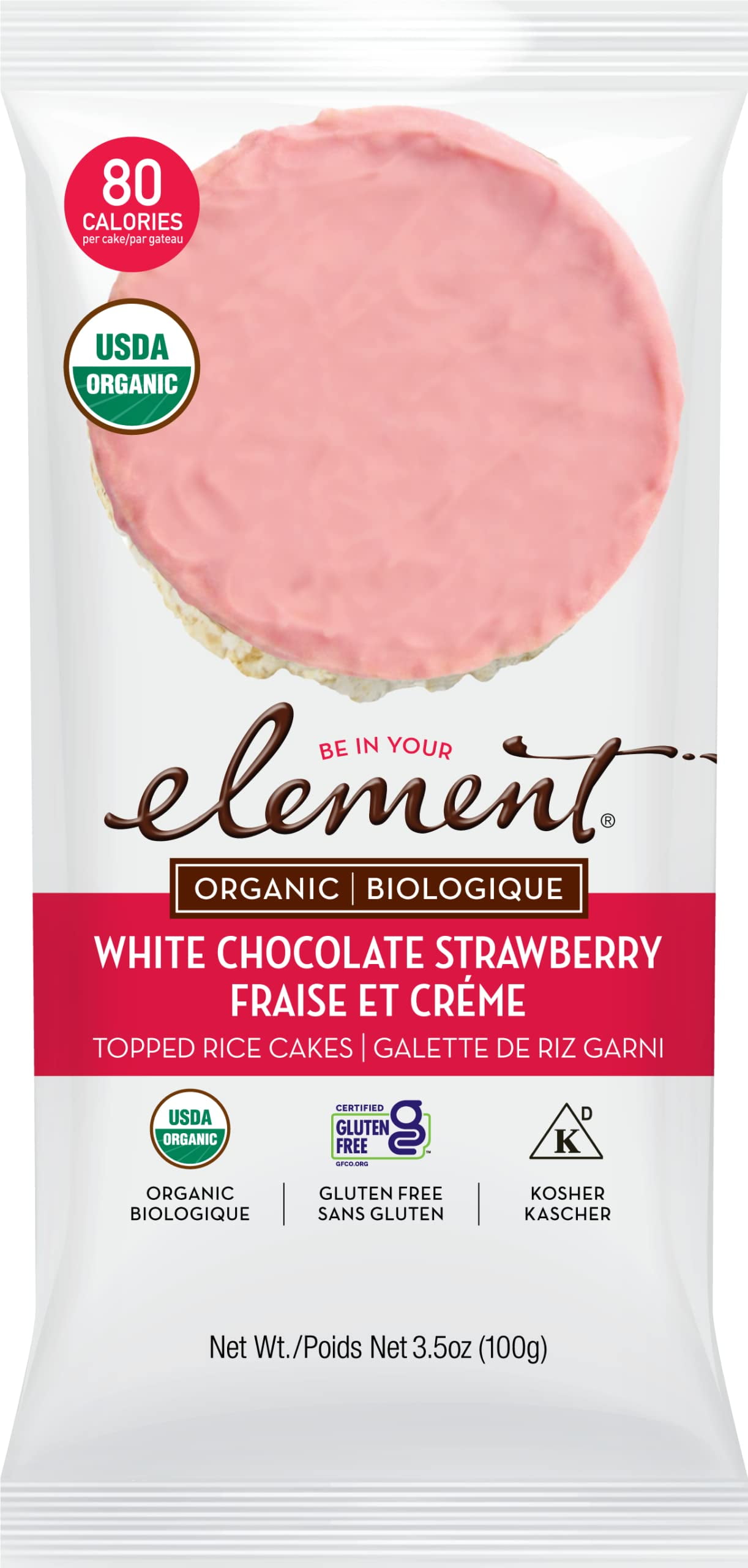 (Pack Of 6) Element Snacks Rice Cake Strawberry N Cream 3.5 Oz