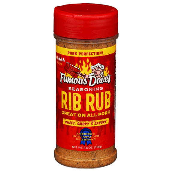 Famous Dave's, Seasoning Rub for Ribs, 5.5 oz, Smoky and Sweet Flavor ...