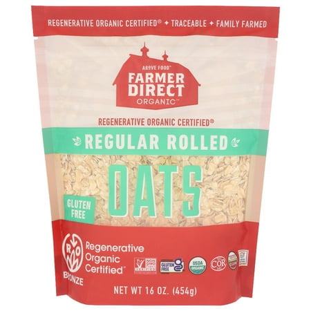 (Pack Of 6) Farmer Direct Organic Oats Rolled Regular Roc 16 Oz