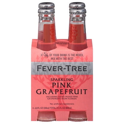 (Pack Of 6) Fever Tree Soda Sparkling Pink Grapefruit 27.2 Fo