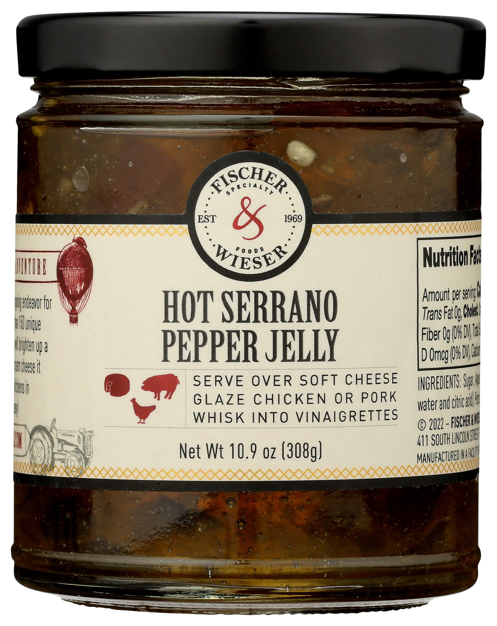 (Pack Of 6) Fischer & Wieser Jelly Pepper Serrano Hot 10.9 Oz