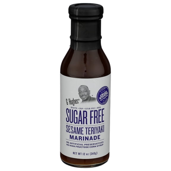 (Pack Of 6) G Hughes Marinade Sesame Teriyaki Sugar Free 12 Fo