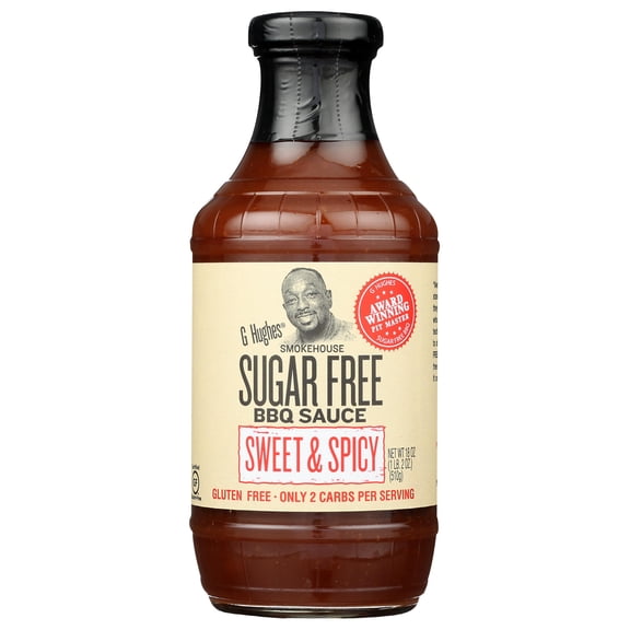 (Pack Of 6) G Hughes Sauce Bbq Sweet N Spicy 18 Oz