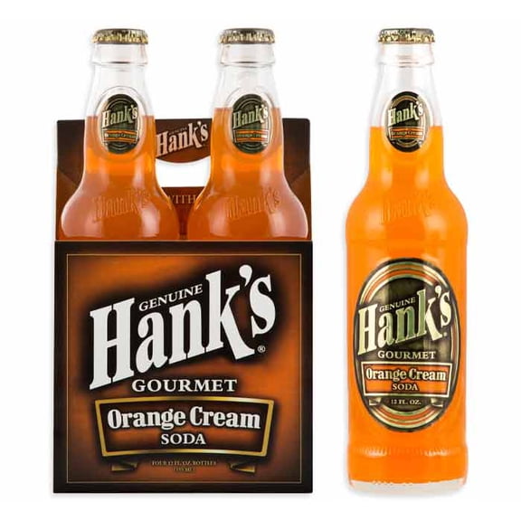 (Pack Of 6) Hanks Soda Orange Cream 4 Pack 48 Fo (24 Bottles)