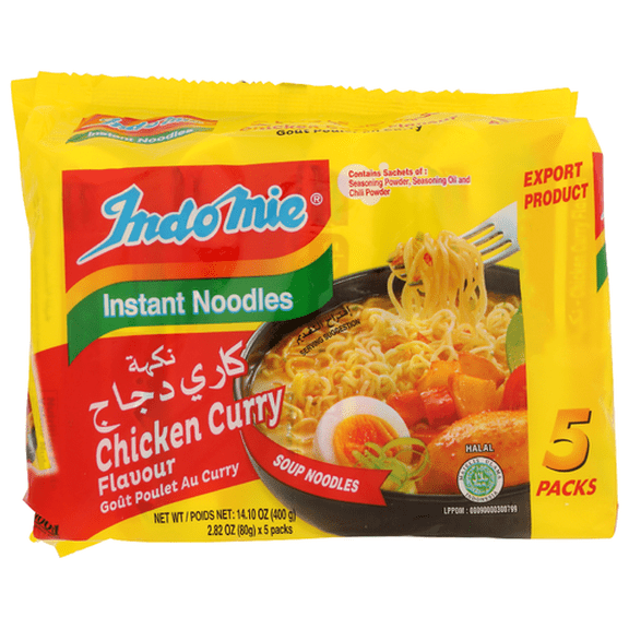 (Pack Of 6) Indomie Noodles Instant Chicken Curry 14.1 Oz