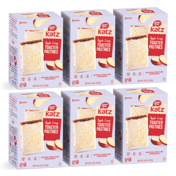 (Pack Of 6) Katz Toaster Pastry Apple Crisp 8 Oz