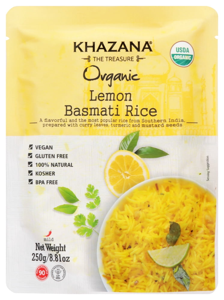 (Pack Of 6) Khazana Rice Basmati Lemon Ready To Eat 8.81 Oz