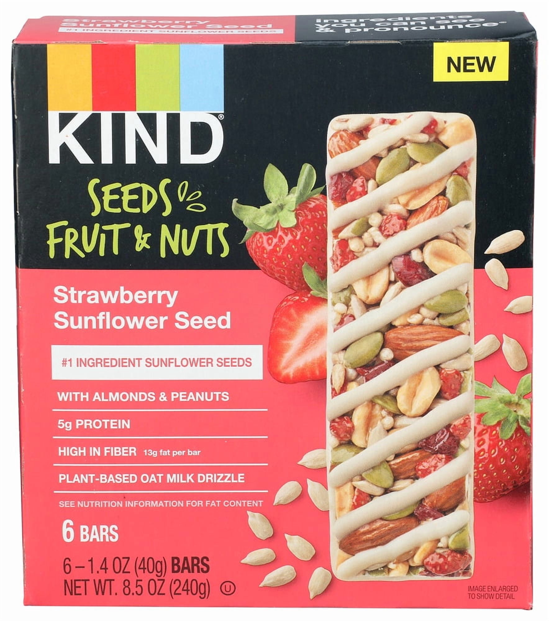 (Pack Of 6) Kind Bar Strawberry Sunflower Seed 8.5 Oz