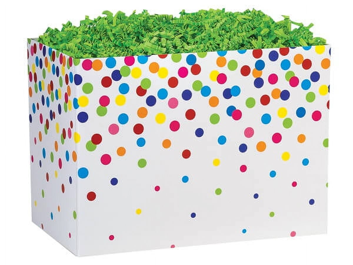 Assorted Confetti Large Plastic Storage Bins - 6 Pack