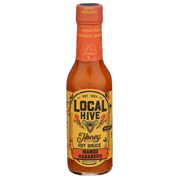 (Pack Of 6) Local Hive Sauce Hot Mango Honey 6 Oz