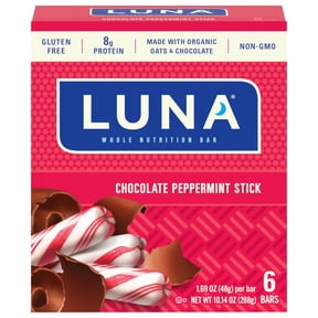 (Pack Of 6) Luna Bar Chocolate Peppermint Stick 10.14 Oz