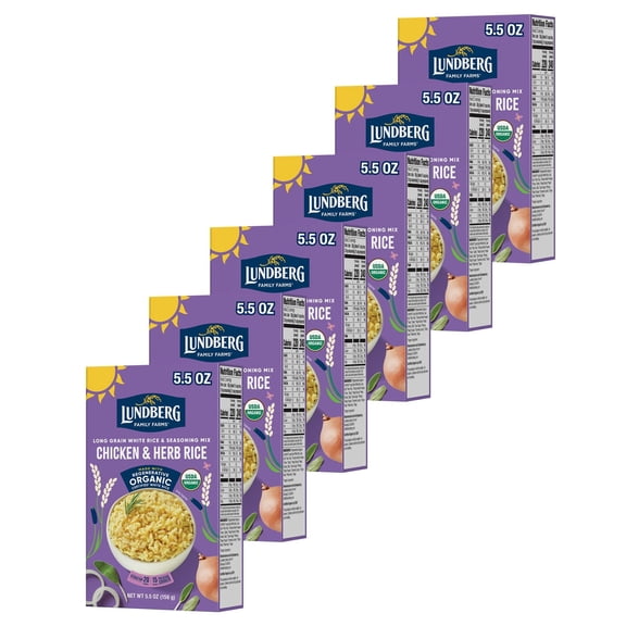 (Pack Of 6) Lundberg Rice White Chicken & Herb 5.5 Oz